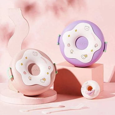 Plastic Donut Shaped Lunch Box for Kids