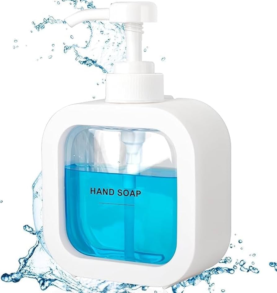 Plastic Empty Bottle Soap Dispenser For Bathroom Kitchen Large-Capacity Dispensing Bottled Hand Soap Dish Soap Shower Gel Shampoo Washing Powder Replacement Empty Bottle 1Pc, 10 Ounces