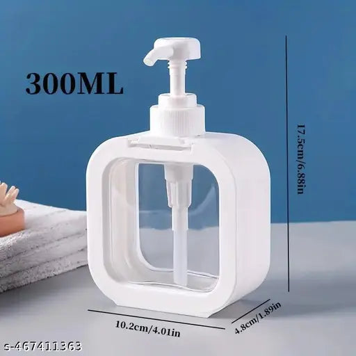 Plastic Empty Bottle Soap Dispenser For Bathroom Kitchen Large-Capacity Dispensing Bottled Hand Soap Dish Soap Shower Gel Shampoo Washing Powder Replacement Empty Bottle 1Pc, 10 Ounces